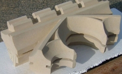 Stone masoned tracery section