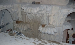 Carved stone blocks - installed