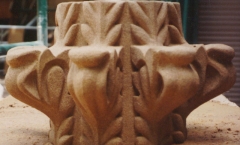 Carved sandstone crockets