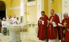 Consecrating altar Consecrating altar