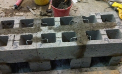 Concrete substructure pinned together