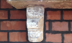 Damaged architectural feature