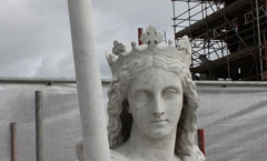 New Carrara marble staff