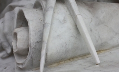 Restored marble compass tips Restored marble compass tips