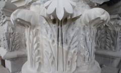 Circular Portland stone capitals - repairs