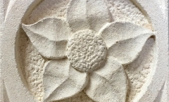 Architectural relief flower panel you will carve on the course