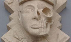 First prize - winning college stone carving competition