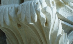 Volute with acanthus leaves