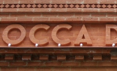 Carved raised letters