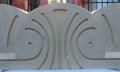 Art deco coping stone - Bath stone