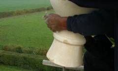 Fixing moat house finial