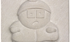 Cartman relief - 18 cm square - 2 days carving