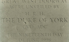 Carved stone plaque - York Minster