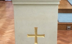 Bath stone altar