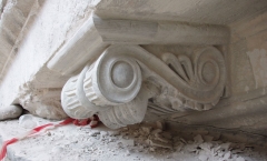 New carved scroll installed