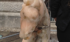 Alabaster sculpture of a horses head 