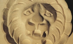 Lions mask for stone cornice